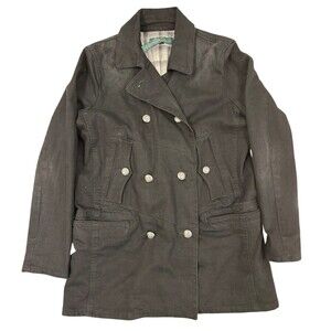 Lauren Jeans Co Ralph Lauren Black Denim Jean Double Breasted Pea Coat Men Sz M